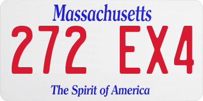 MA license plate 272EX4