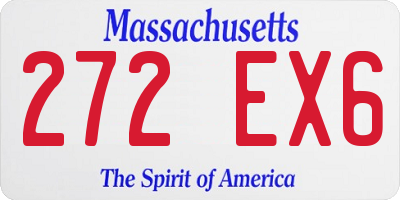 MA license plate 272EX6