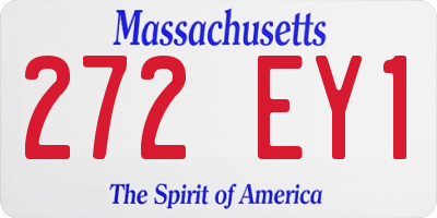 MA license plate 272EY1