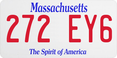 MA license plate 272EY6