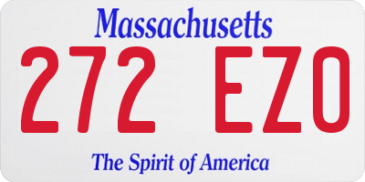 MA license plate 272EZ0