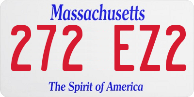 MA license plate 272EZ2