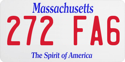 MA license plate 272FA6
