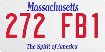 MA license plate 272FB1
