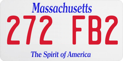 MA license plate 272FB2