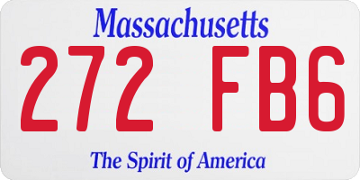 MA license plate 272FB6