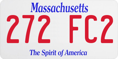 MA license plate 272FC2