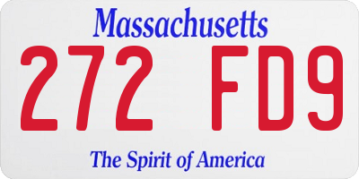 MA license plate 272FD9