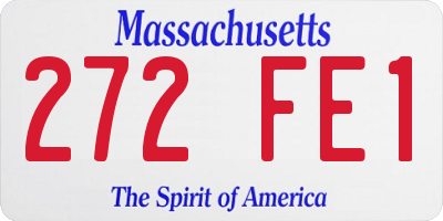 MA license plate 272FE1