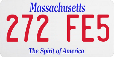 MA license plate 272FE5