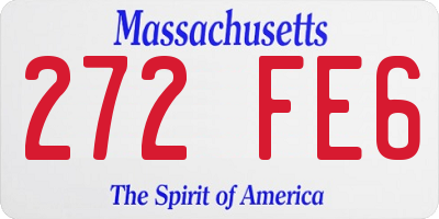 MA license plate 272FE6