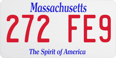 MA license plate 272FE9