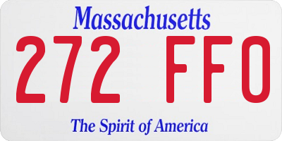 MA license plate 272FF0