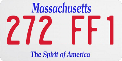 MA license plate 272FF1
