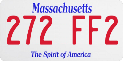 MA license plate 272FF2