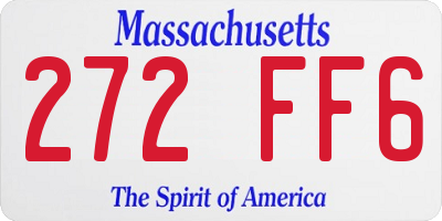 MA license plate 272FF6