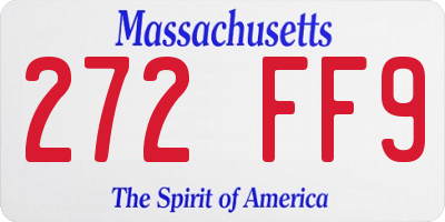 MA license plate 272FF9