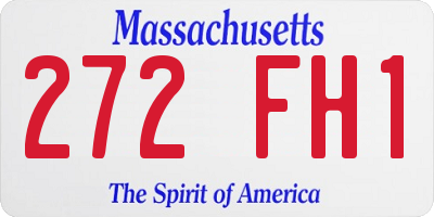 MA license plate 272FH1