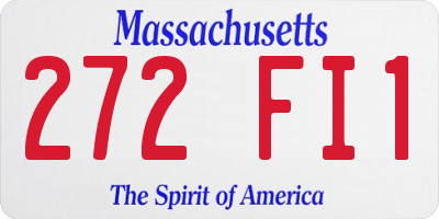 MA license plate 272FI1