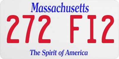 MA license plate 272FI2