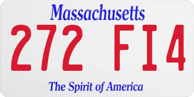 MA license plate 272FI4