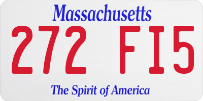 MA license plate 272FI5