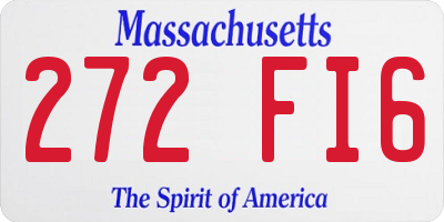 MA license plate 272FI6