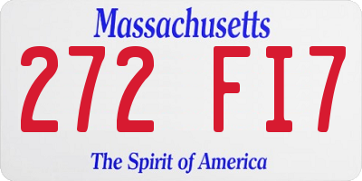 MA license plate 272FI7
