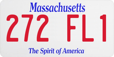 MA license plate 272FL1