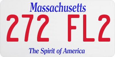 MA license plate 272FL2