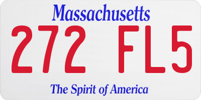 MA license plate 272FL5