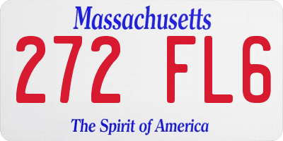 MA license plate 272FL6