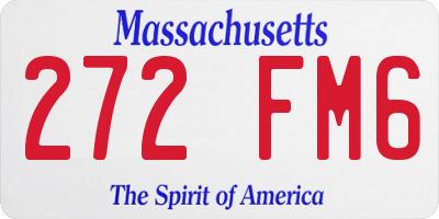 MA license plate 272FM6