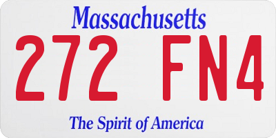 MA license plate 272FN4