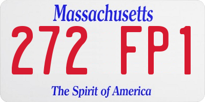 MA license plate 272FP1