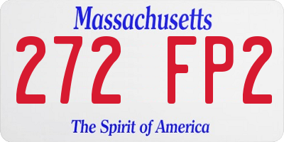 MA license plate 272FP2