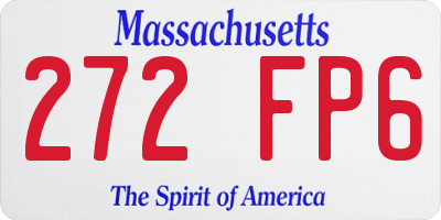 MA license plate 272FP6