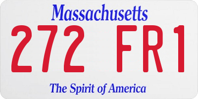 MA license plate 272FR1