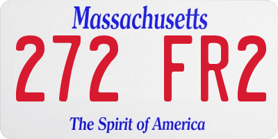MA license plate 272FR2