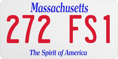 MA license plate 272FS1