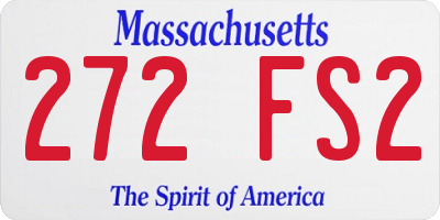 MA license plate 272FS2