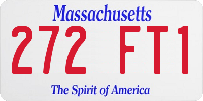 MA license plate 272FT1