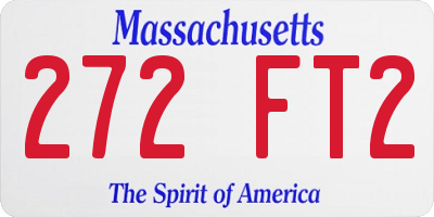 MA license plate 272FT2