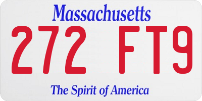 MA license plate 272FT9