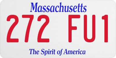 MA license plate 272FU1