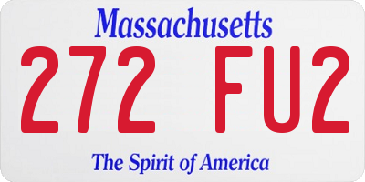 MA license plate 272FU2