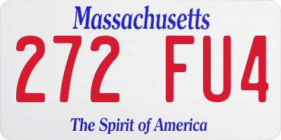 MA license plate 272FU4
