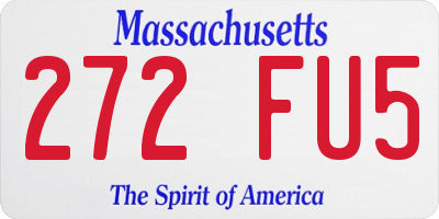 MA license plate 272FU5