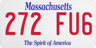 MA license plate 272FU6