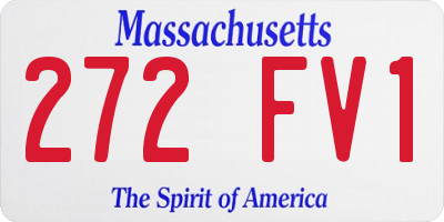 MA license plate 272FV1